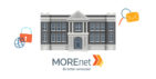 MOREnet logo with school building graphic