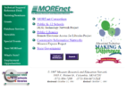Screenshot of front page of MOREnet's website circa 1997