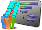 Project management Gannt chart graphic