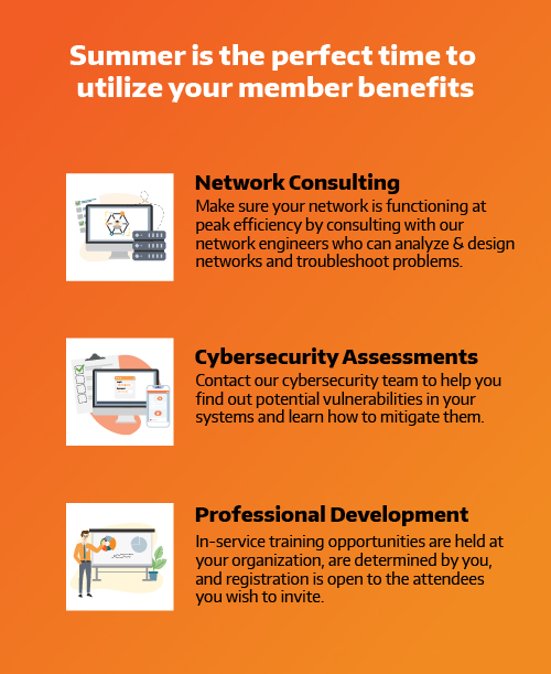 Summer is the perfect time to utilize your member benefits graphic
