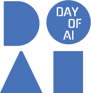 Logo graphic for MIT Day of AI event. This is a decorative image