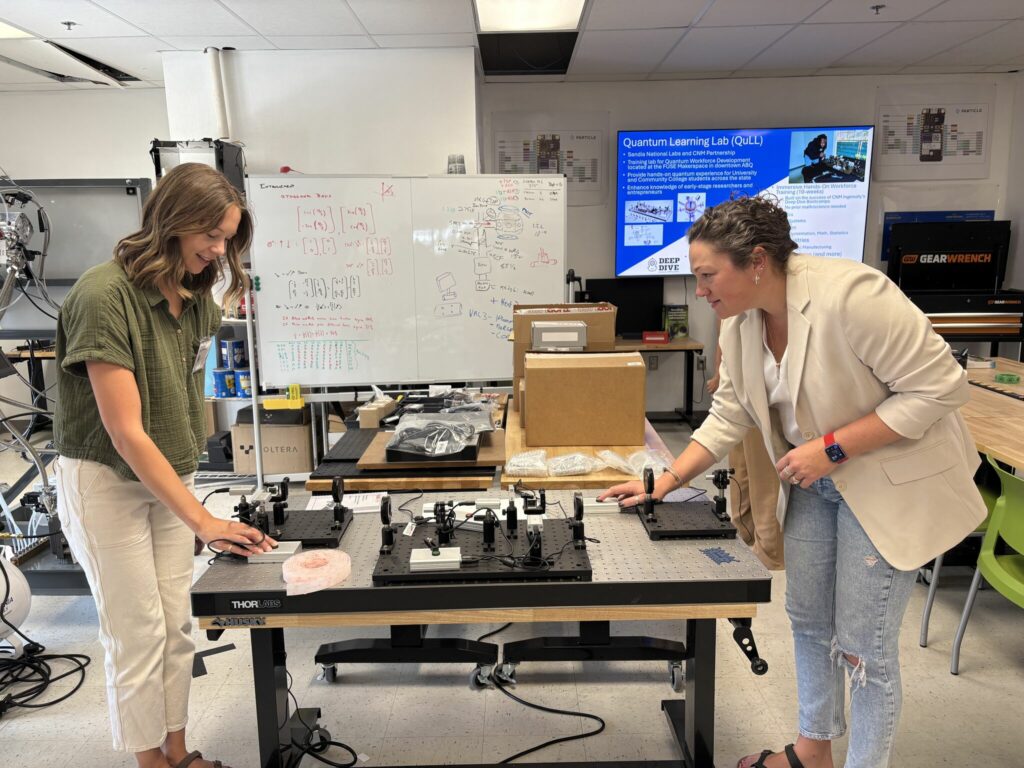 Megan & Kate in the quantum computing lab.