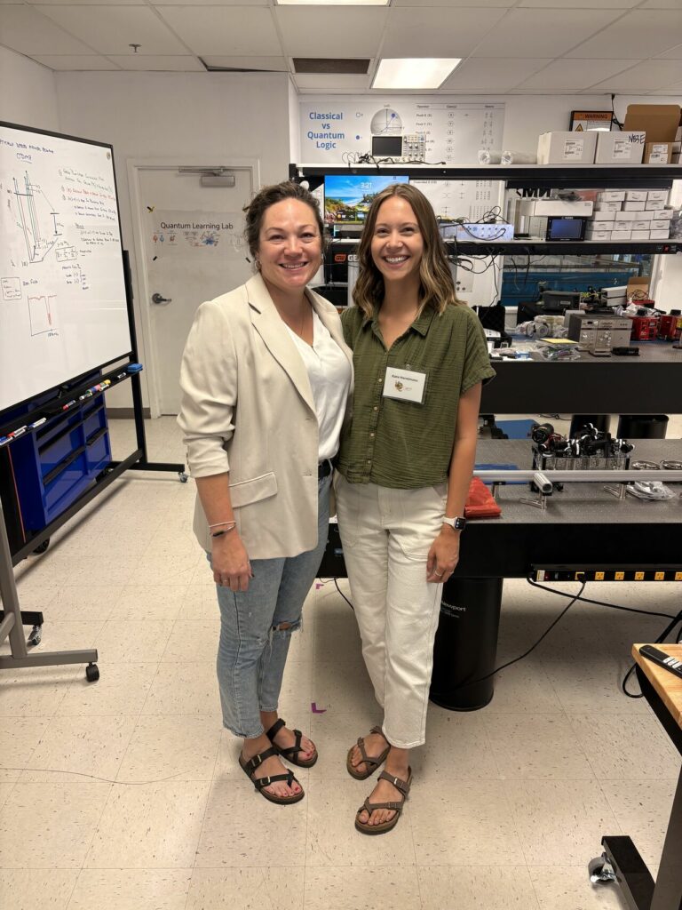 Megan and Kate in the Sandia Quantum Lab.