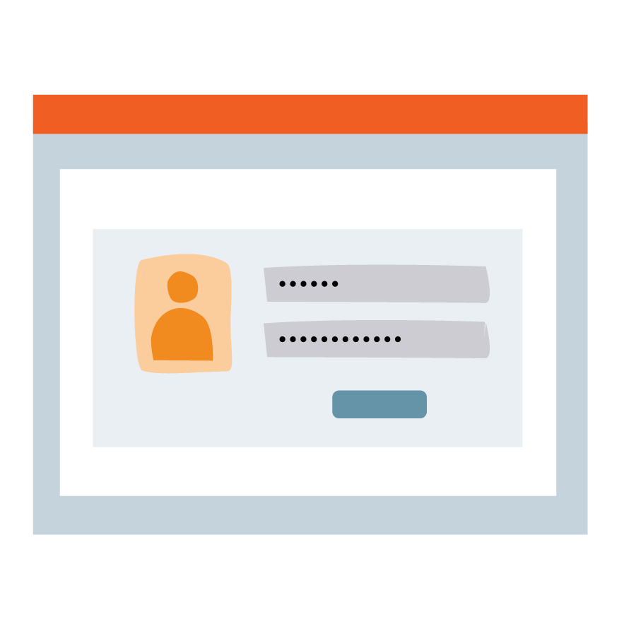 Illustration of login screen