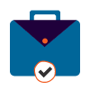 Brief Case with Check Mark