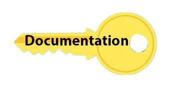 A key with the word - documentation