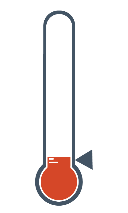 Almost empty thermostat.