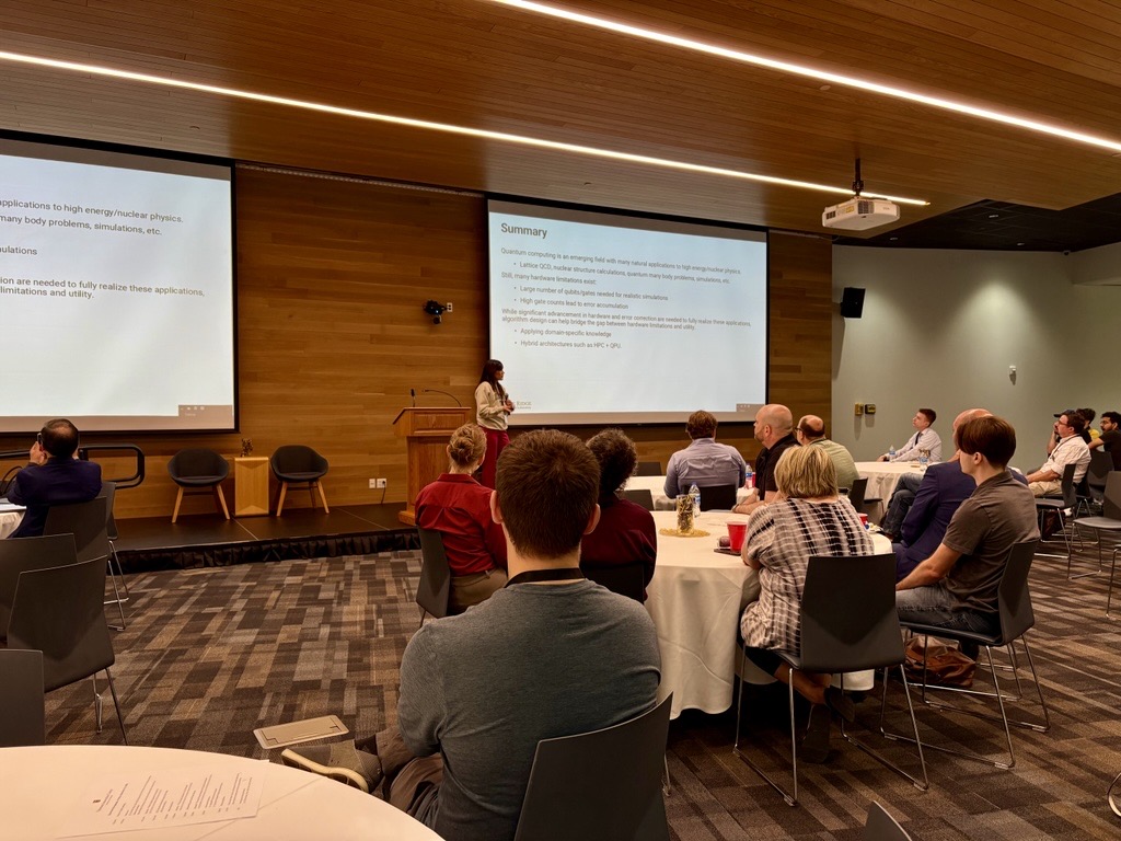 Crowd watching a session at Mizzou Quantum Day 2025.